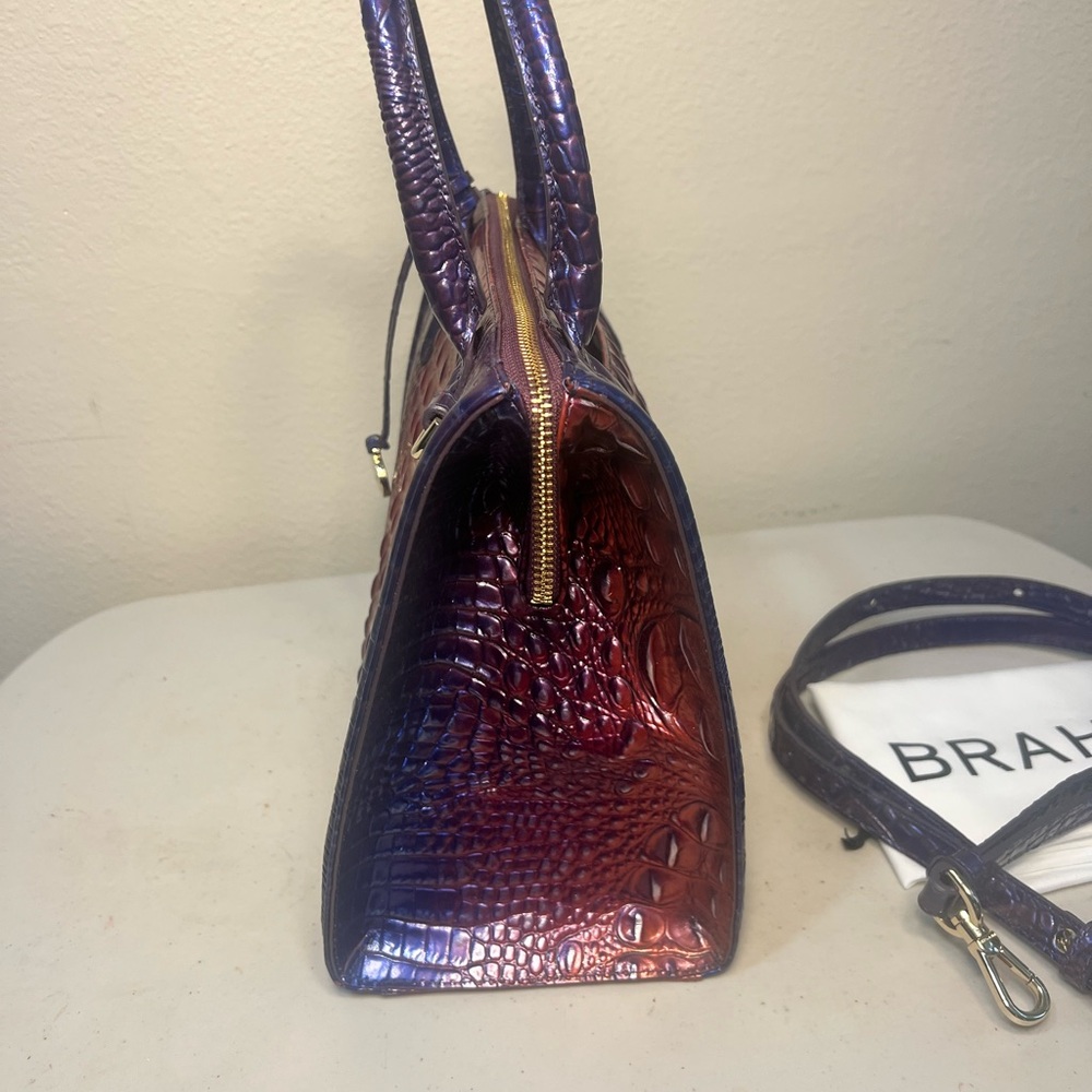 Brahmin small Caroline Multicolor Crocodile Embossed Satchel - Picture 4 of 6
